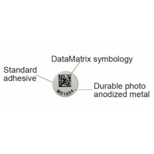 Foil 2D Round Metal Tags 2