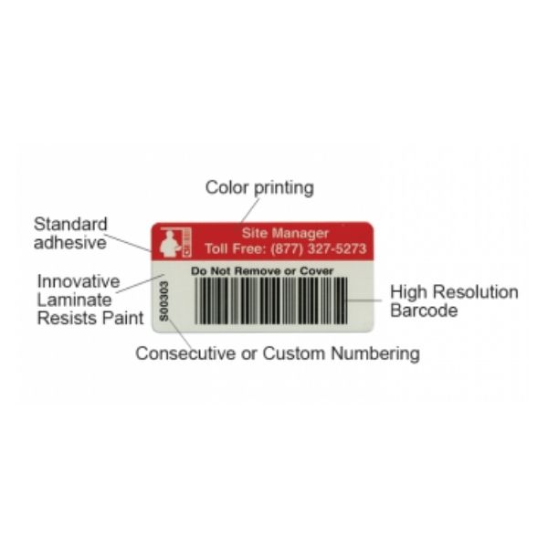 Paint Resist Metal Barcode Tags 2