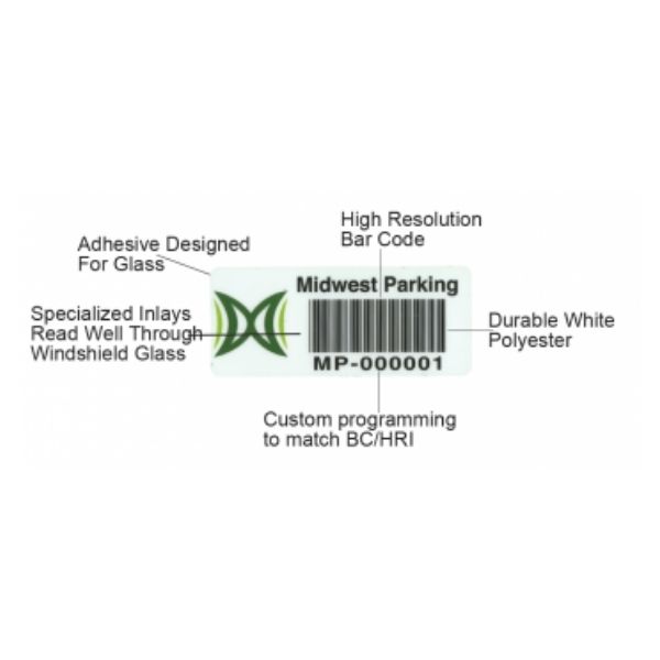 Destructible Barcode Windshield Tags 2